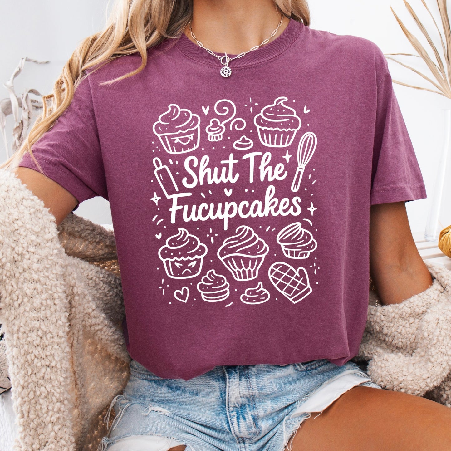 shut the fuccupcakes screen print transfer