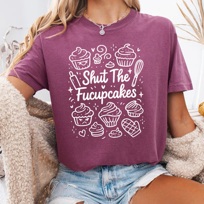 shut the fuccupcakes screen print transfer