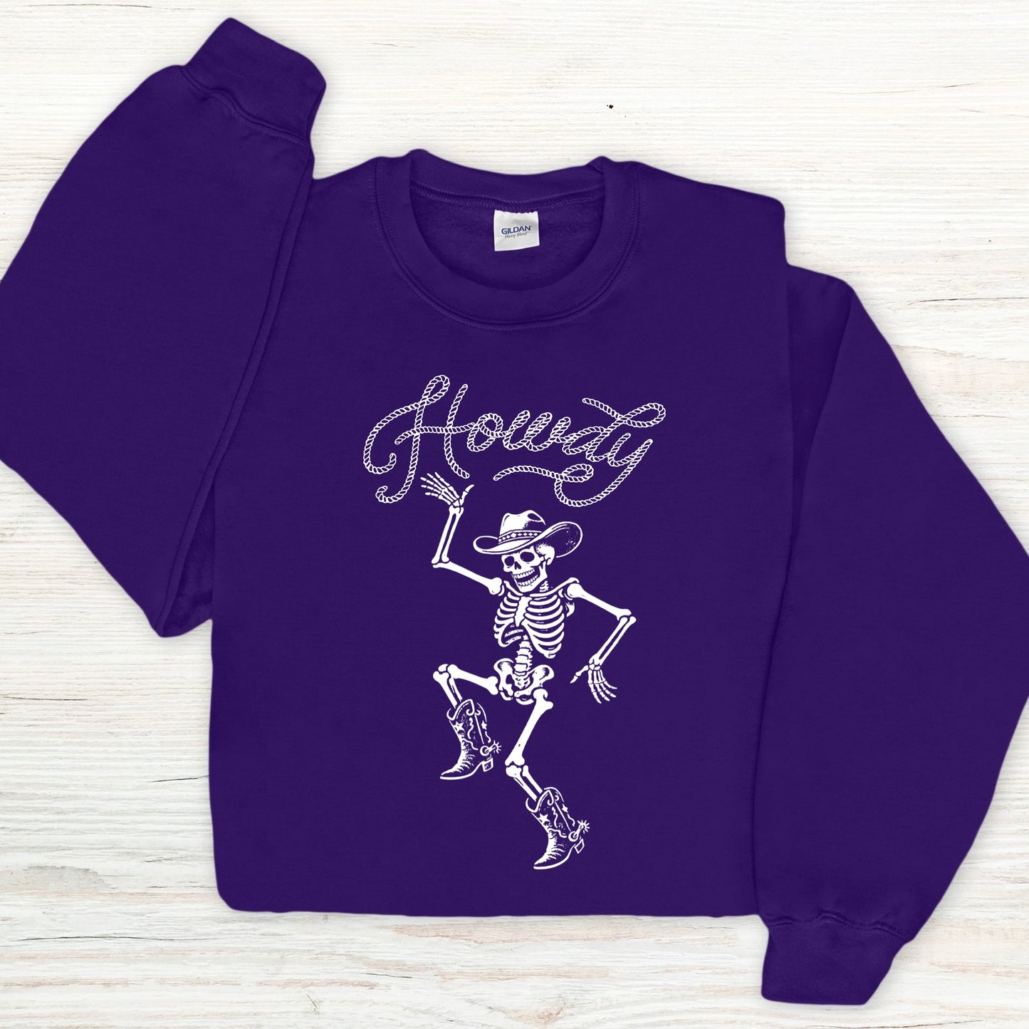 howdy skeleton screen print transfer•