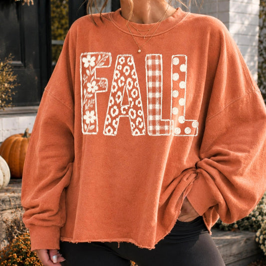 FALL doodle font screen print transfer