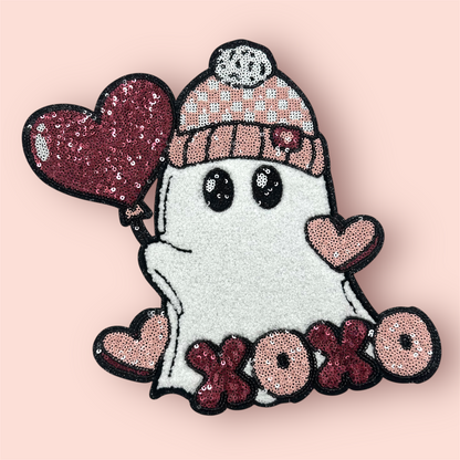 chenille Patch -  valentine ghost