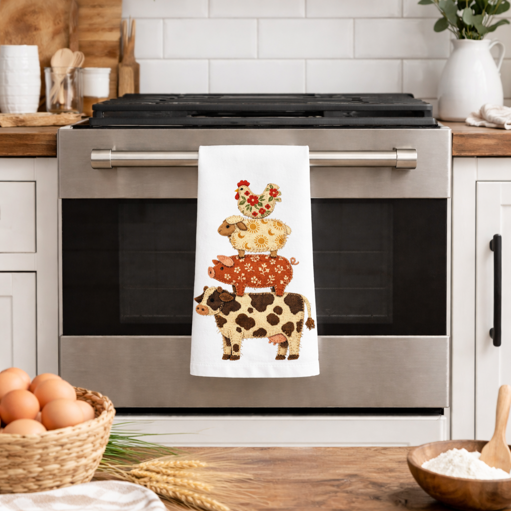 PRE-ORDER stacked farm animals DTF 7-10 biz day tat