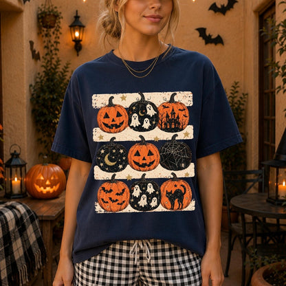 brushstroke pumpkins clear film screen print