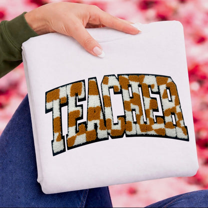 Chenille Patch - Checker TEACHER