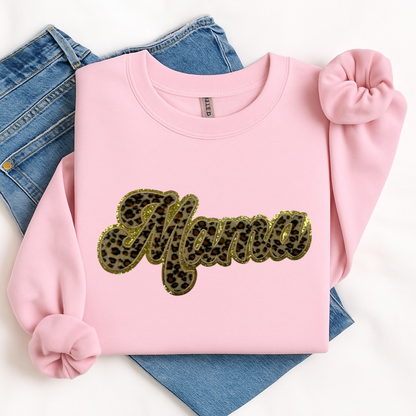 Chenille Patch - leopard MAMA