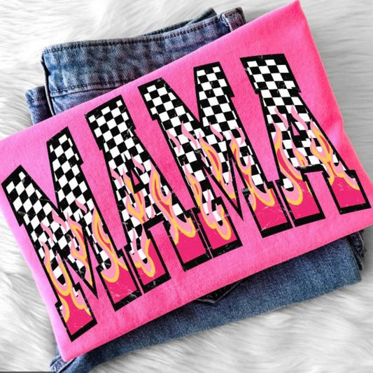 PRE-ORDER 7-10 business days checker flame MAMA DTF