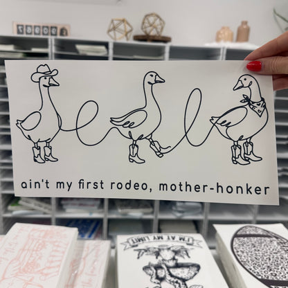 aint my first rodeo screen print transfer•