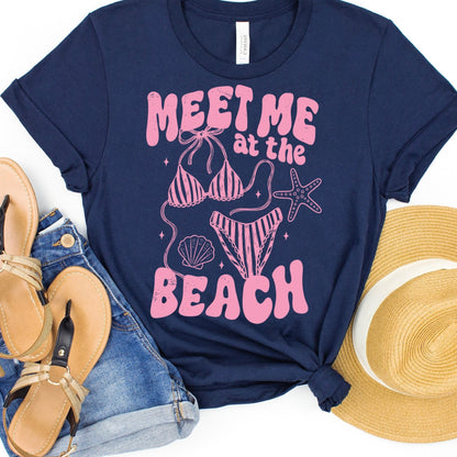 meet me at the beach screen print transfer•
