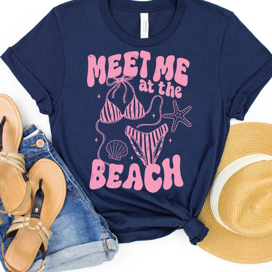 meet me at the beach screen print transfer•