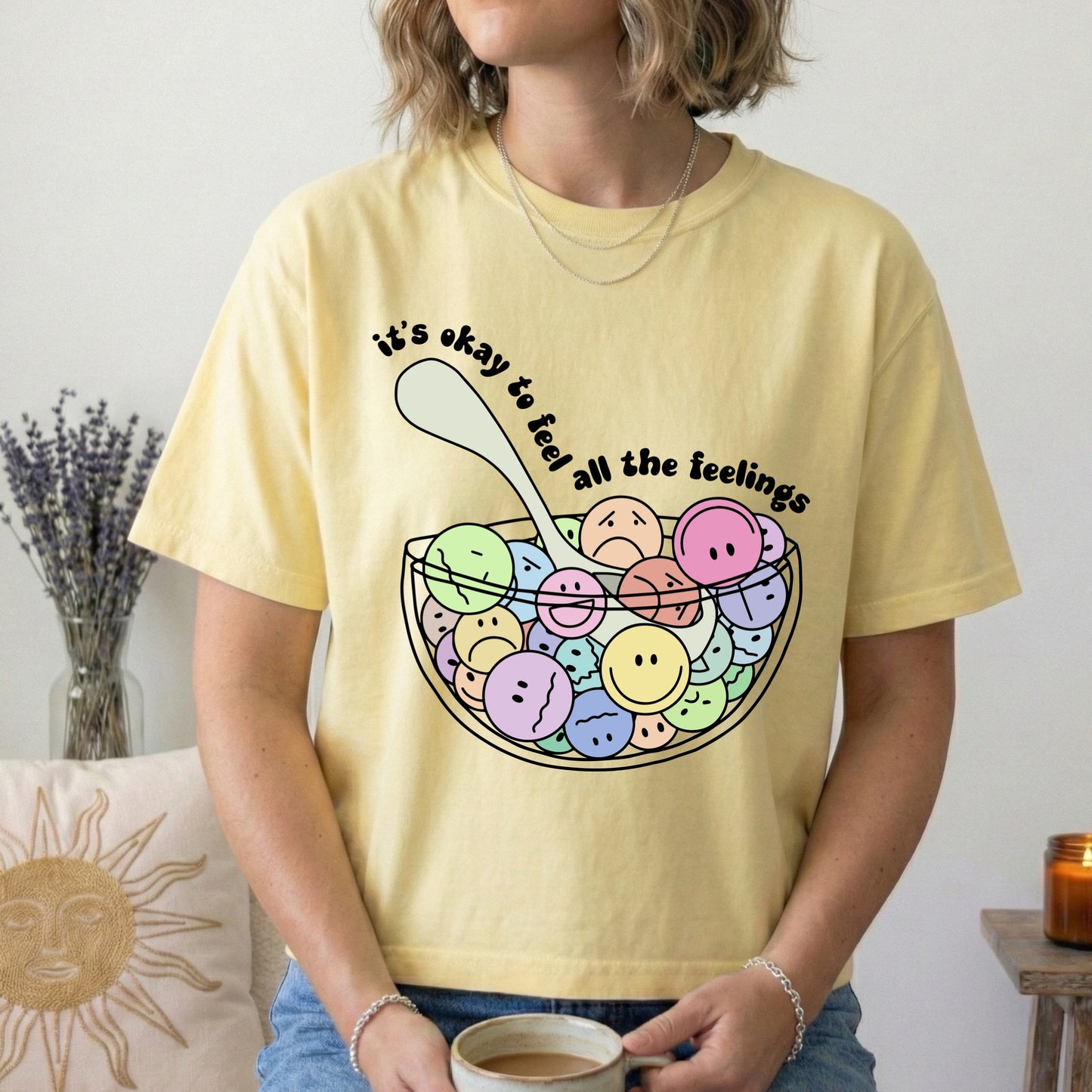 its okay to feel all the feelings clear film screen print