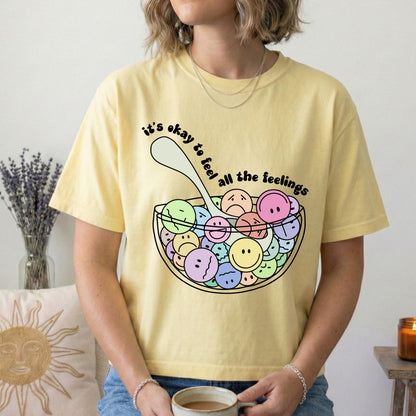 its okay to feel all the feelings clear film screen print