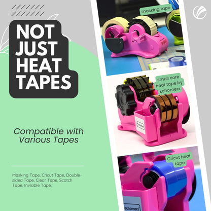 echomerx Original Heat Tape Dispenser Multi-Roll - Pre-Cut Sublimation, Heat Resistant, Heat Transfer