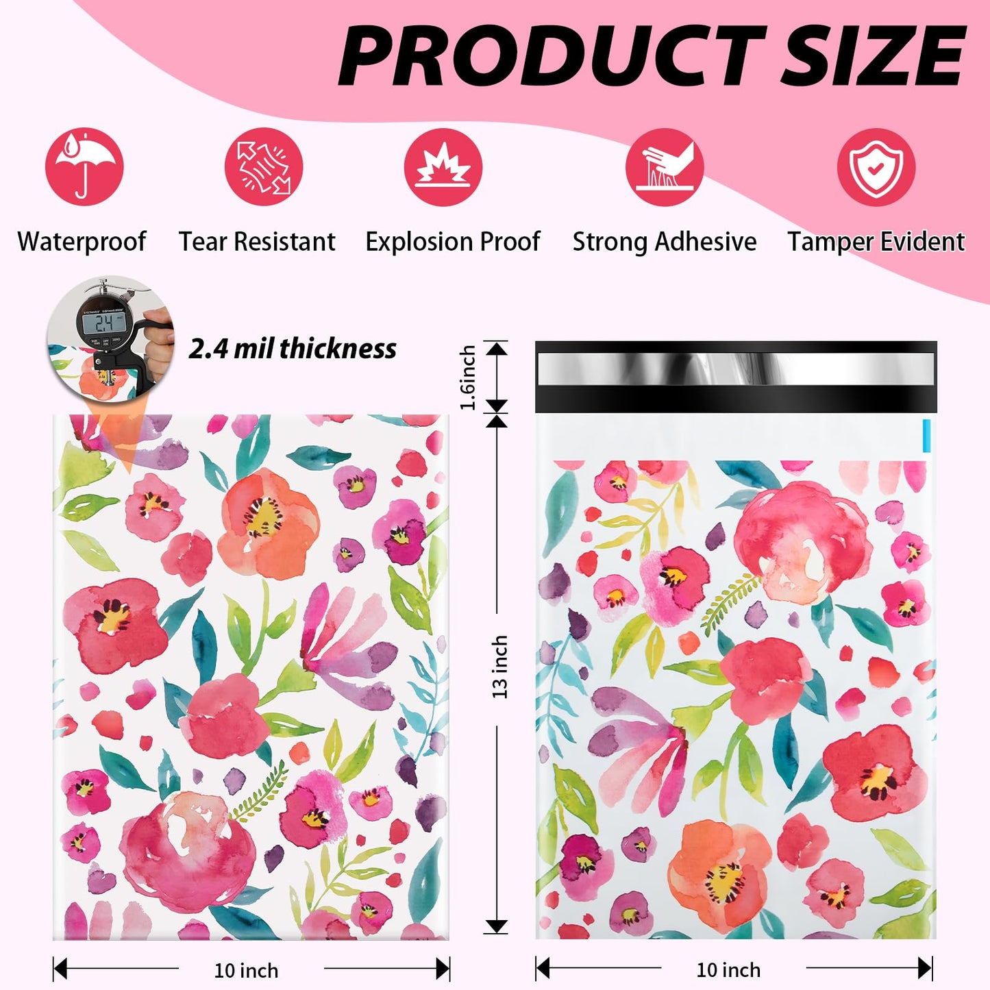 Oududianzi Poly Mailers 10x13, 100PCS Shipping Bags, Self-Seal Mailing Bags