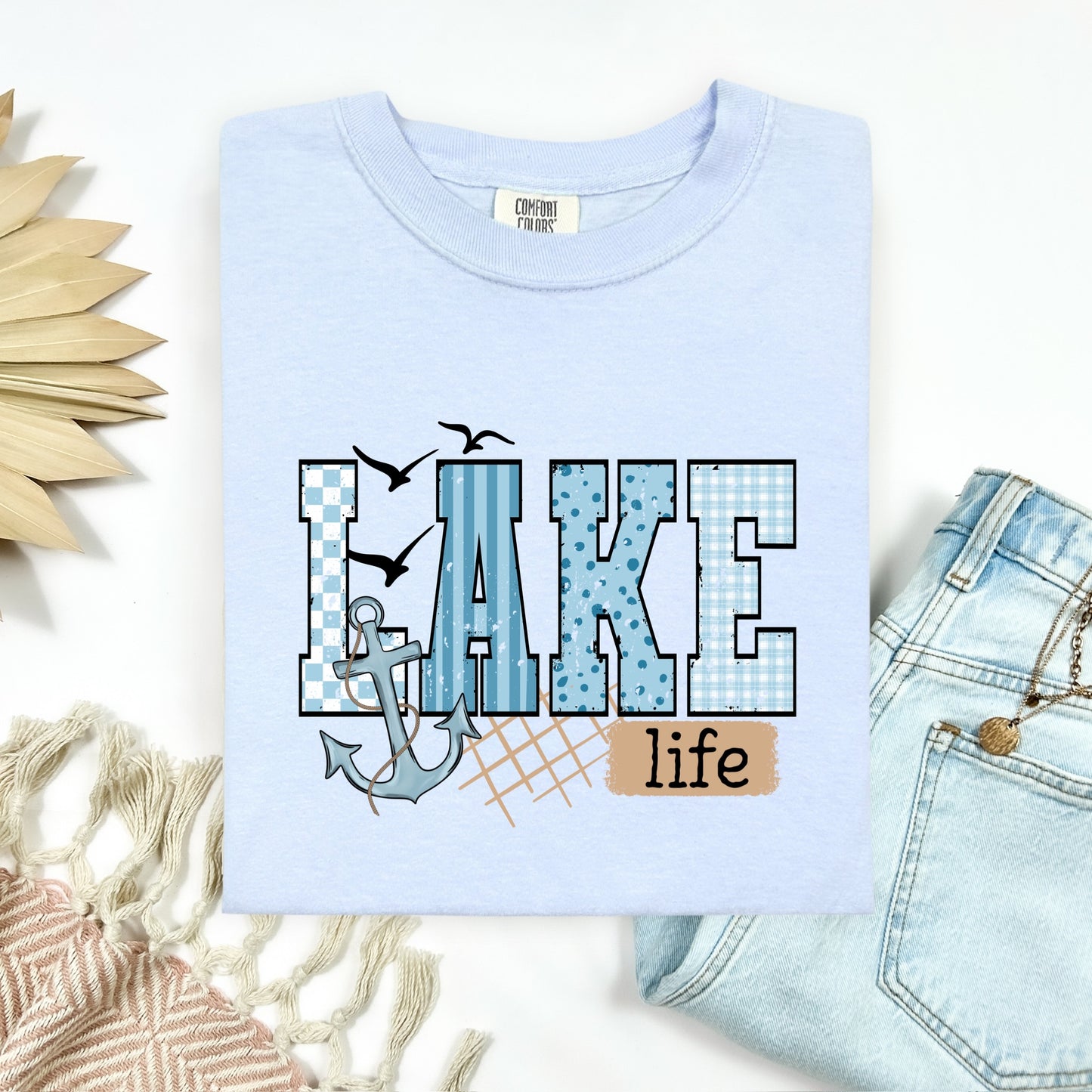 Lake Life clear film screen print