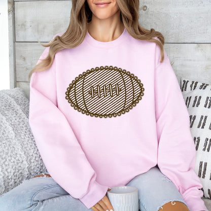 preppy football screen print transfer