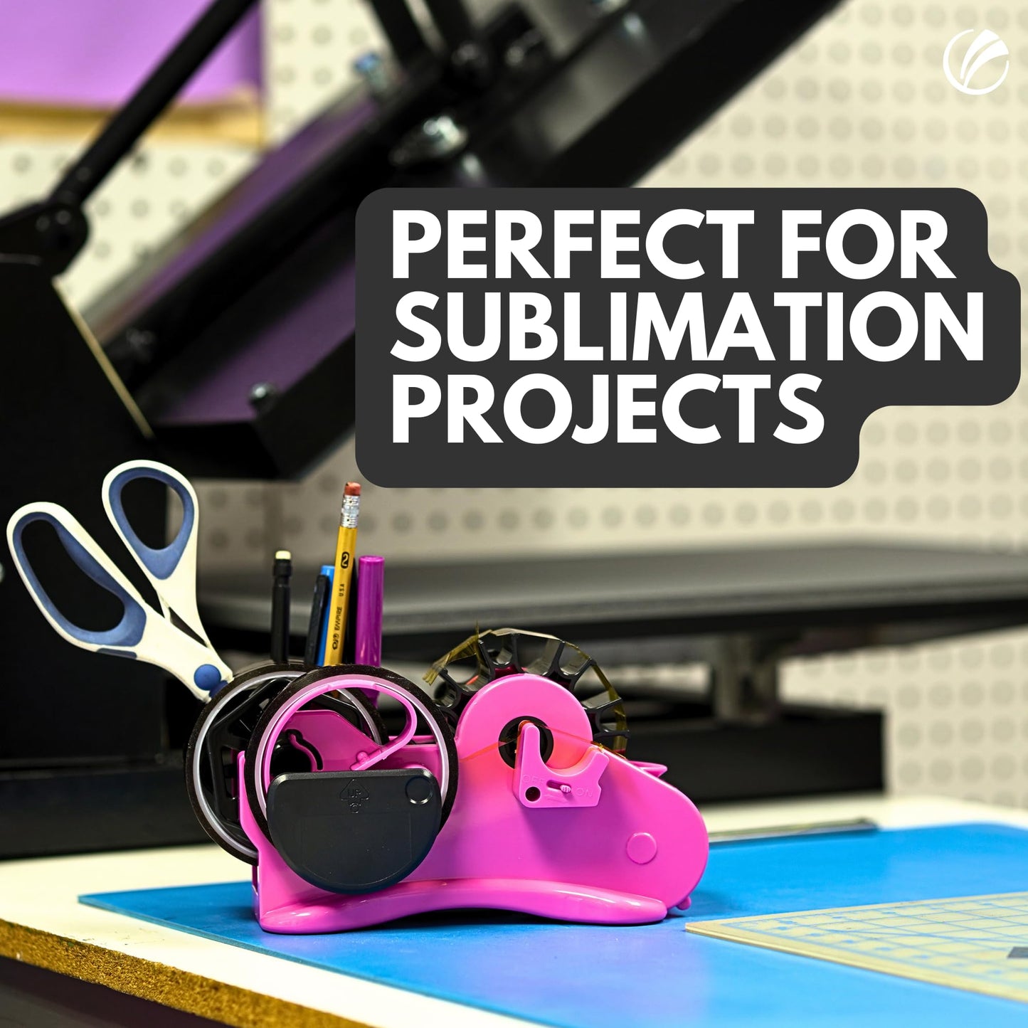 echomerx Original Heat Tape Dispenser Multi-Roll - Pre-Cut Sublimation, Heat Resistant, Heat Transfer