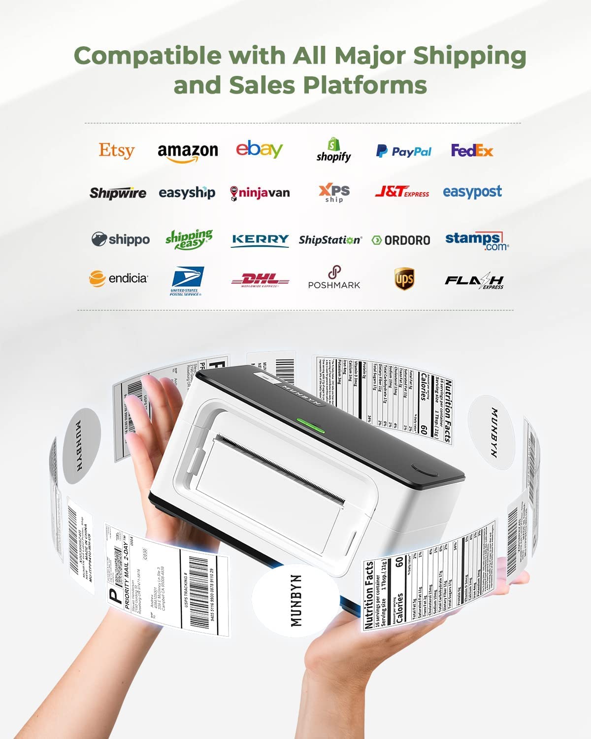 MUNBYN RealWriter 941 Bluetooth USB 4x6 Shipping Thermal Label Printer
