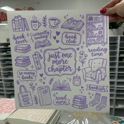 just one more chapter screen print transfer