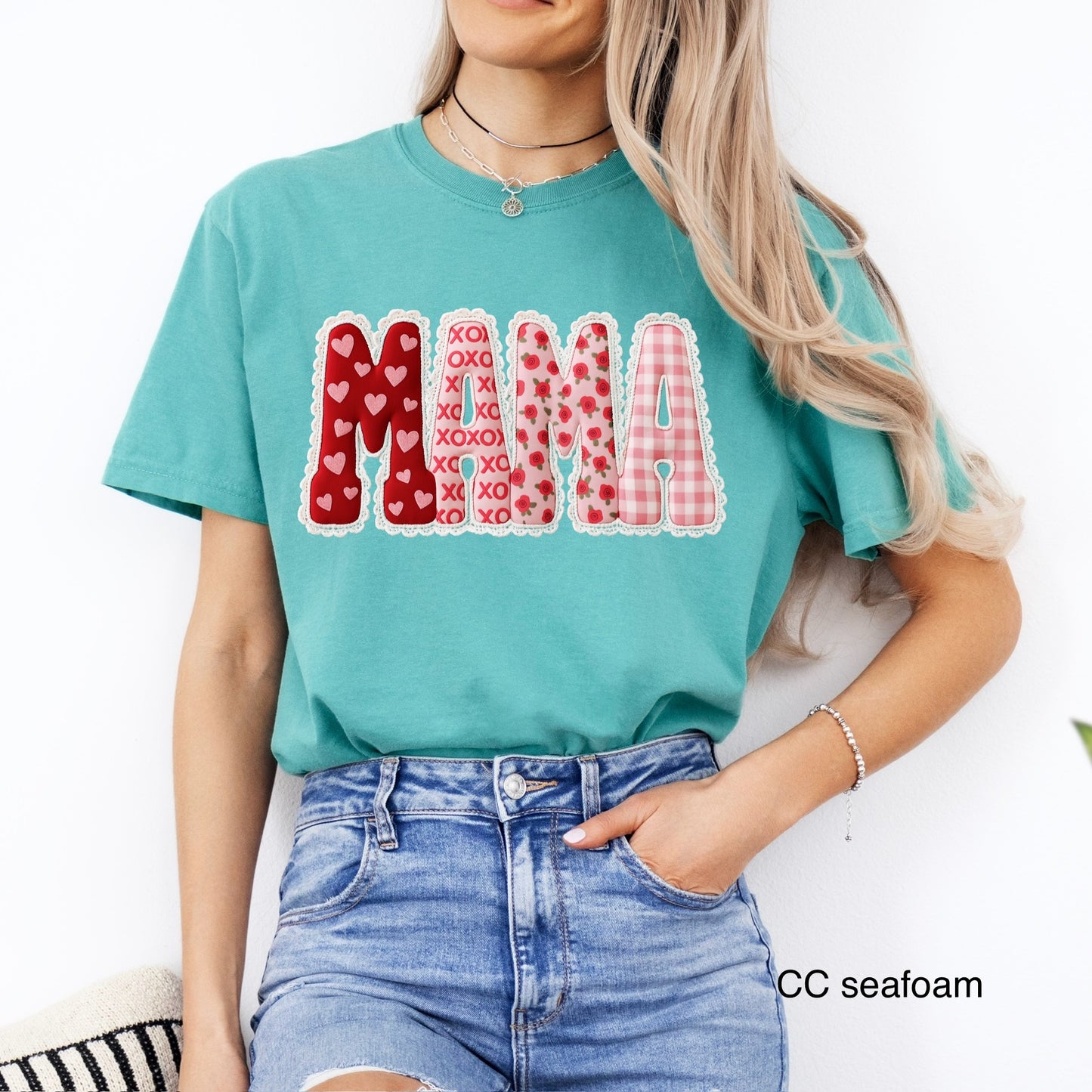 valentine MAMA clear film screen print