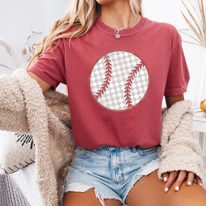 Grunge Baseball clear film screen print