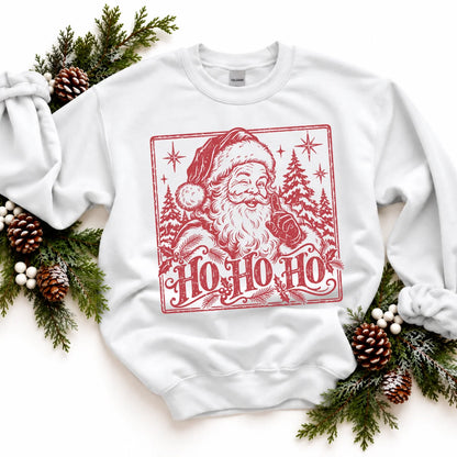 vintage santa screen print transfer