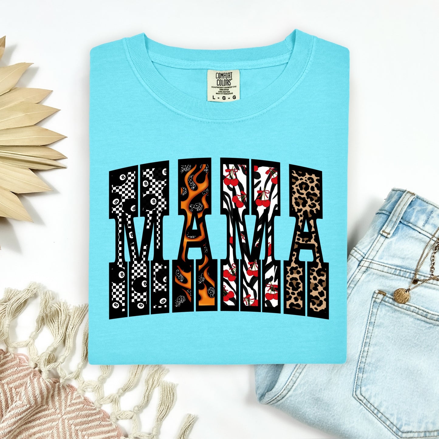 grunge mama clear film screen print