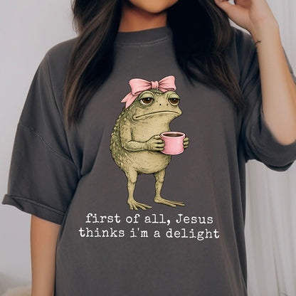 first of all jesus thinks im a delight clear film screen print
