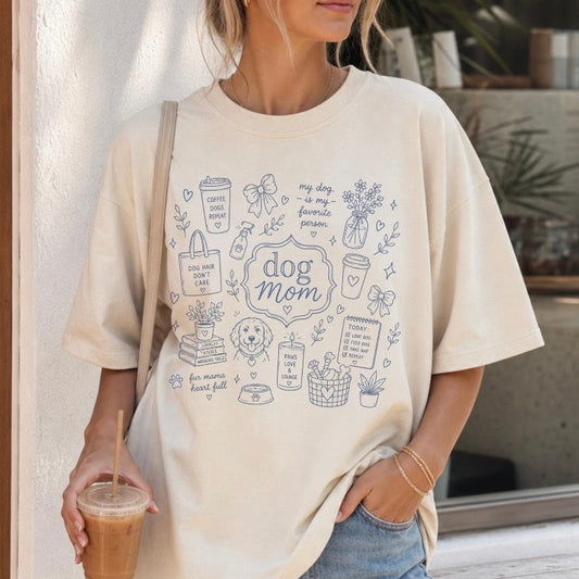 dog mom collage screen print transfer•