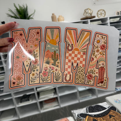 western MAMA clear film screen print