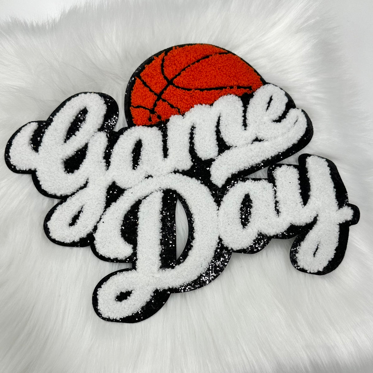 Chenille Patch - game day BASKETBALL