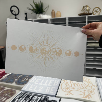 SUN/MOON PHASES screen print transfer