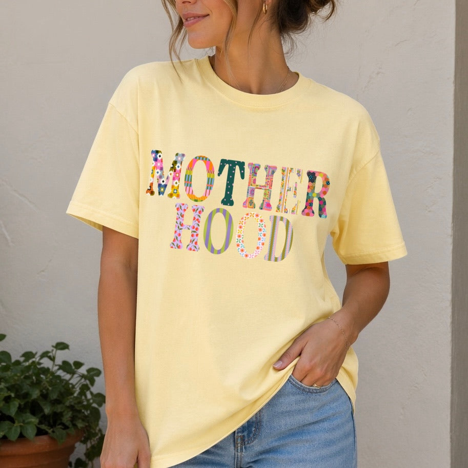 mixed pattern motherhood clear film screen print•