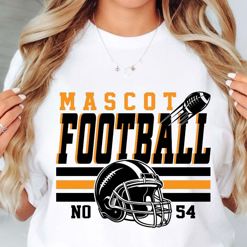 semi-custom FOOTBALL mascot (design set up only)