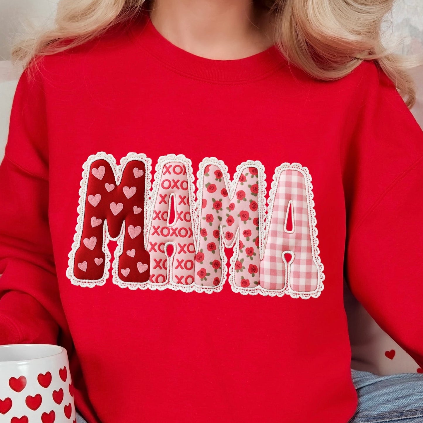 valentine MAMA clear film screen print