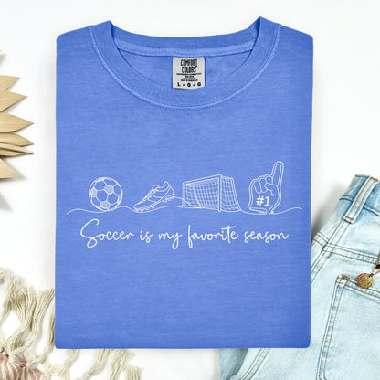 soccer is my favorite season screen print transfer