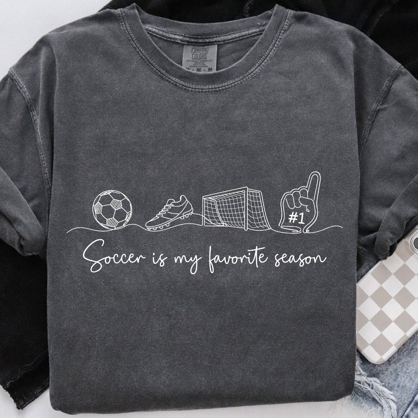 soccer is my favorite season screen print transfer