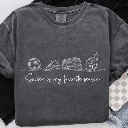 soccer is my favorite season screen print transfer
