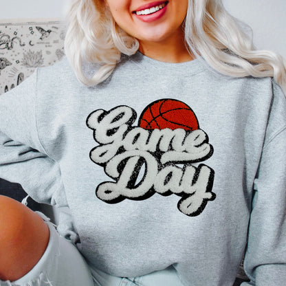 Chenille Patch - game day BASKETBALL