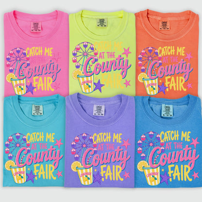 catch me at the county fair clear film screen print