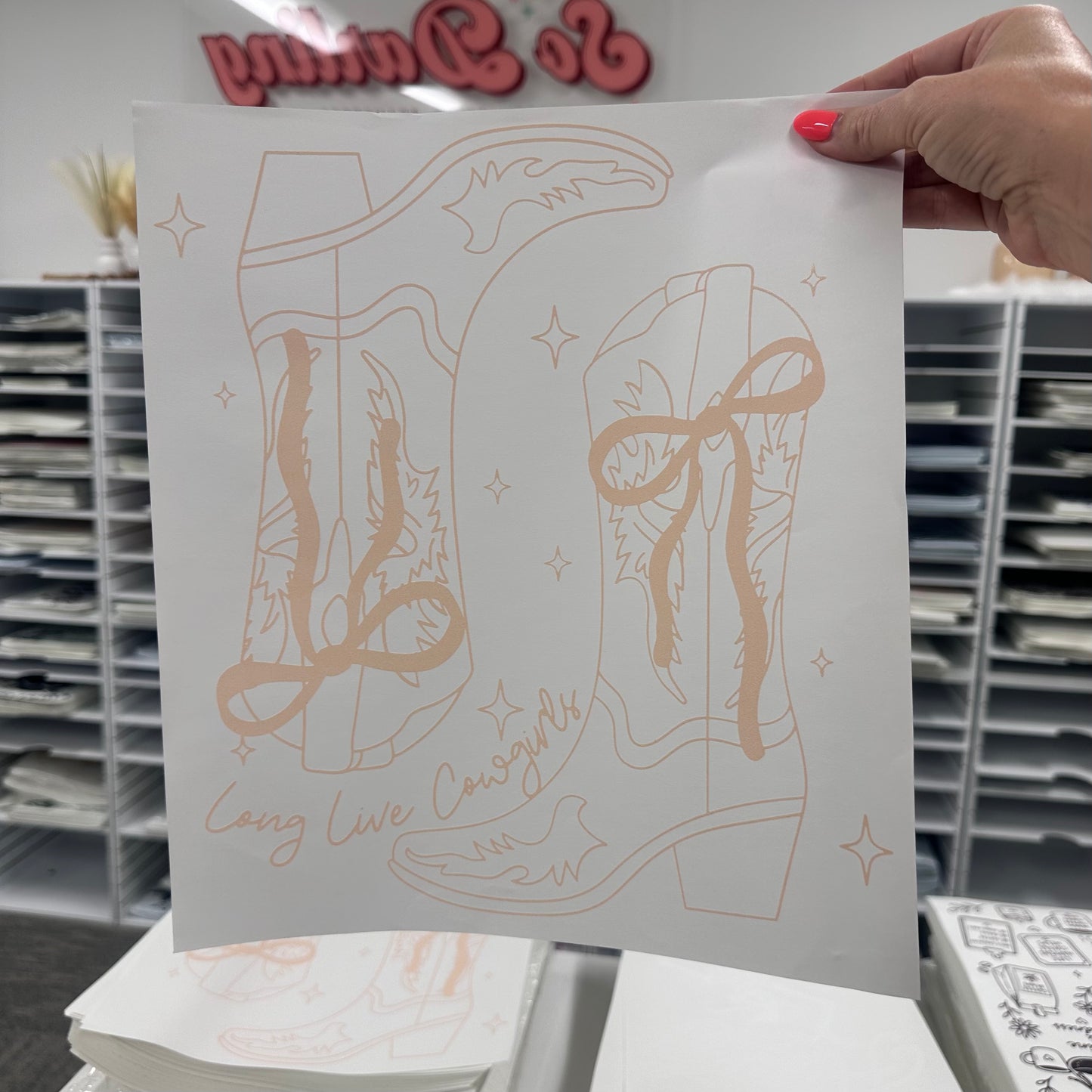 long live cowgirls screen print transfer•