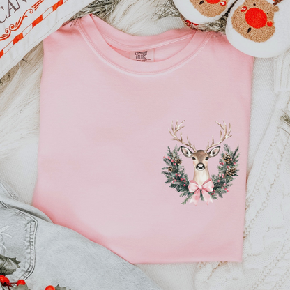 POCKET PRINT reindeer wreath