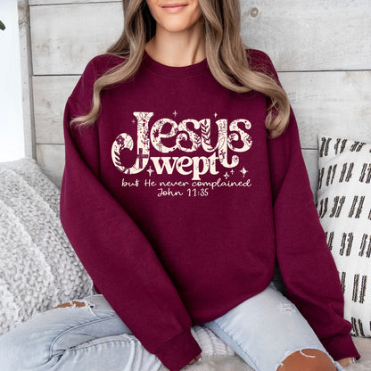 Jesus Wept screen print transfer