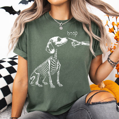 skeleton dog boop screen print transfer