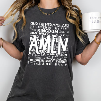 Amen Lords Prayer screen print transfer