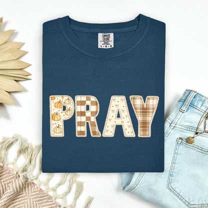 pray fall clear film screen print
