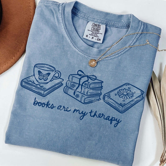 books are my therapy screen print transfer