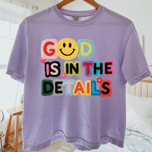 God is in the details clear film screen print