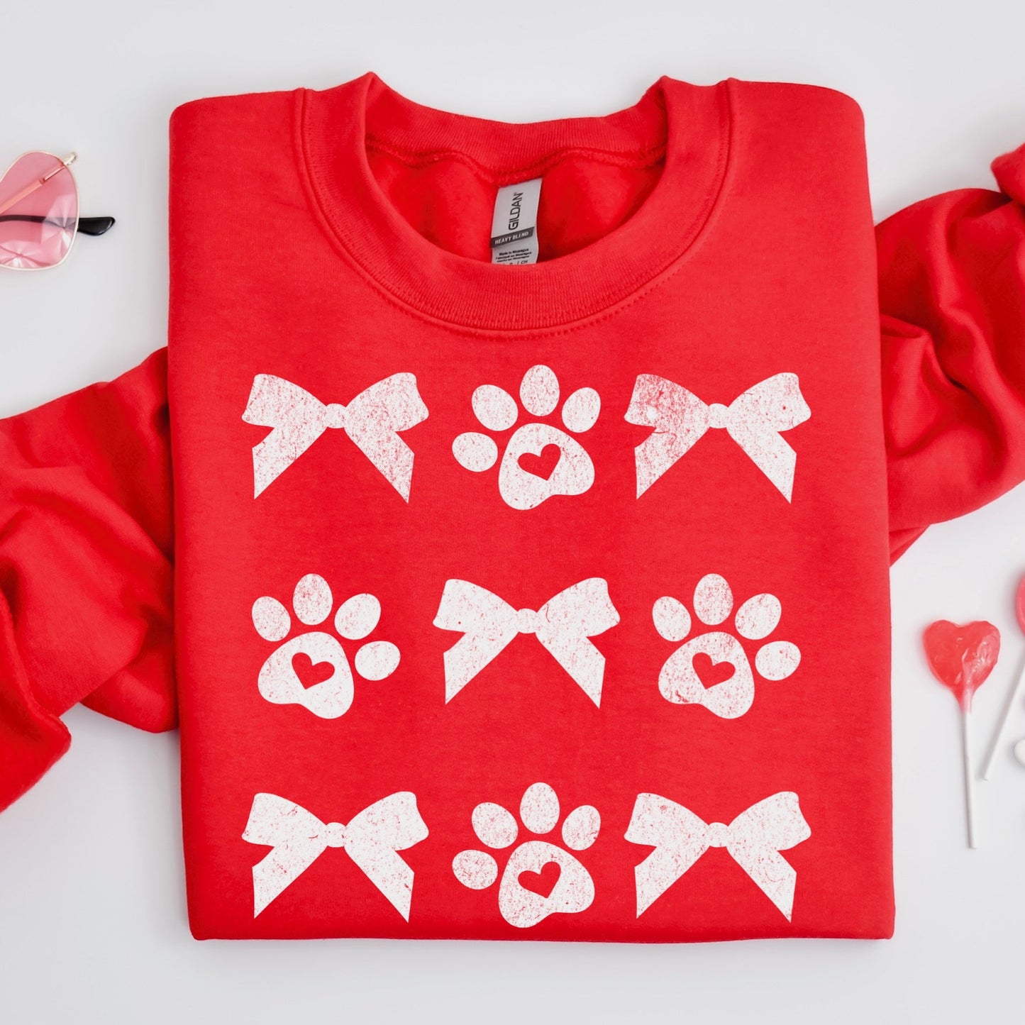 paws & bows screen print transfer