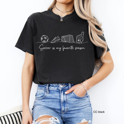 soccer is my favorite season screen print transfer