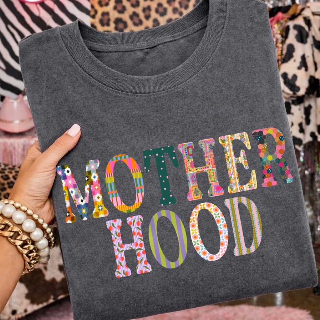 mixed pattern motherhood clear film screen print•